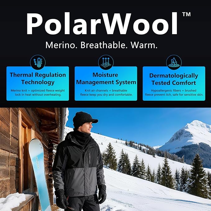 PolarWool™ Merino Wool Beanie with Brim