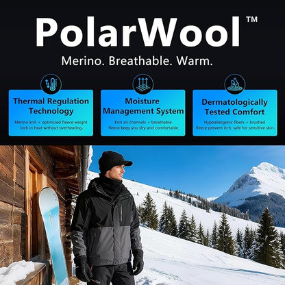 PolarWool™ Merino Wool Beanie with Brim