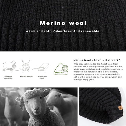 Liam Dockside Merino Wool Beanie – 100% Soft, Warm & Breathable Winter Cap
