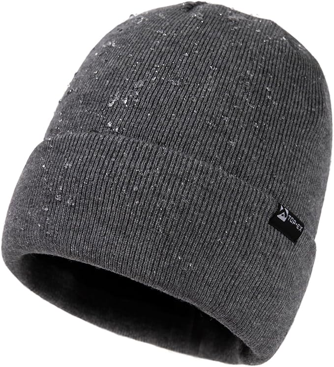 DryKnit™ Waterproof Merino Wool Beanie – Fleece Lined Warm Winter Hat for Large Heads