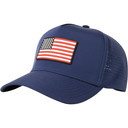 Navy American Flag Baseball Cap UVCoolix™ Cooling Snapback