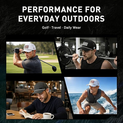 Uvcoolix™ Rope Snapback Hat for Men Water Resistant Breathable Golf Cap