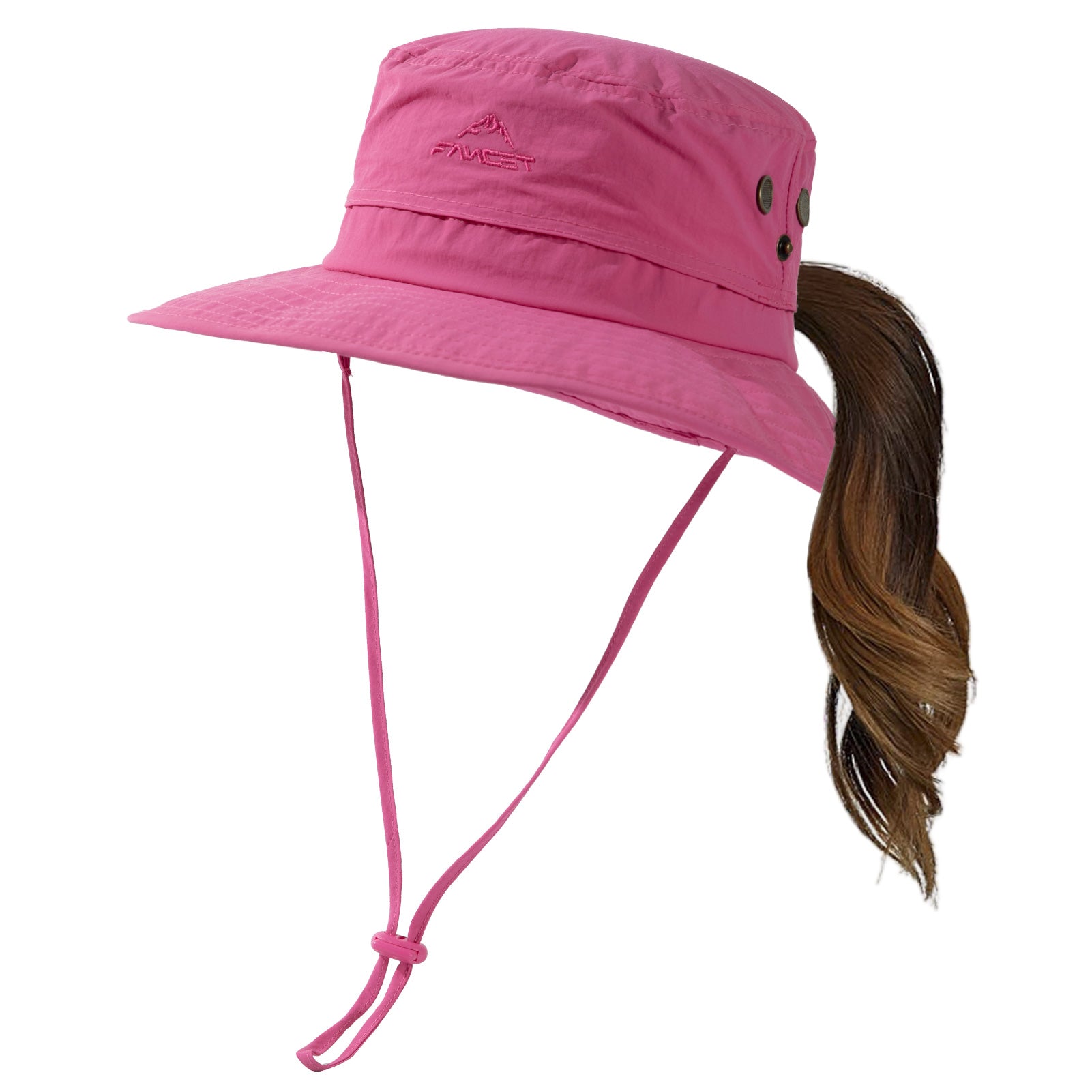 TOP-EX UPF 50+ Women’s Sun Hat – Wide Brim, Waterproof, Foldable, with Ponytail Hole TOP-EX