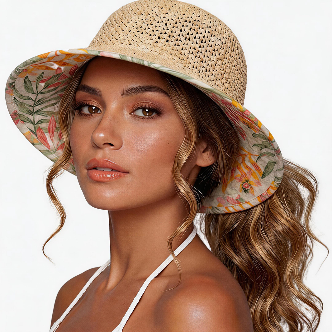 UVCoolix™ ChicPony Cooling UPF80+ Wide Brim Straw Sun Hat