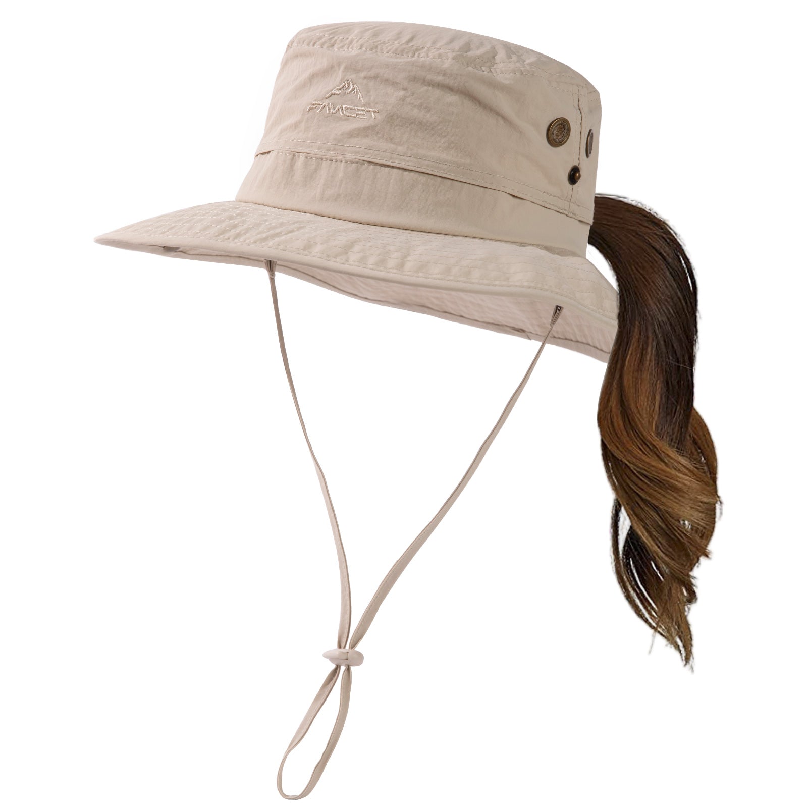 TOP-EX UPF 50+ Women’s Sun Hat – Wide Brim, Waterproof, Foldable, with Ponytail Hole TOP-EX