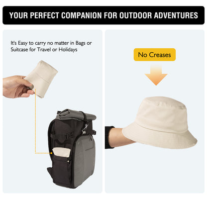 Ponytail Packable Bucket Hats