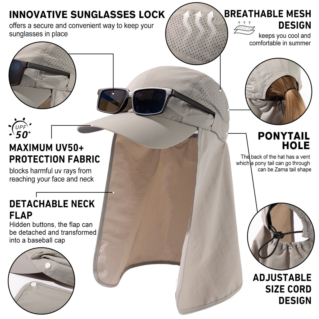 Neck Flap Baseball Cap