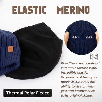 Ethan Merino Fleece Beanie M/L/XL/XXL TOP-EX