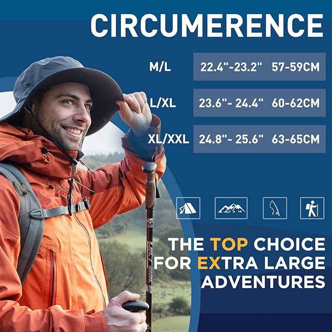 Waterproof Bucket Rain Hat Fleece Lined M/L/XL/XXL TOP-EX