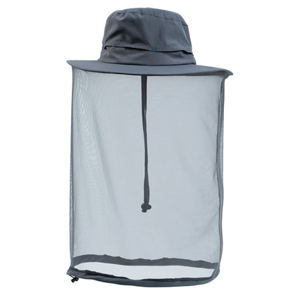 Mosquito Net Sun Hat UPF50+ Waterproof Wide Brim Bug Protection Hat