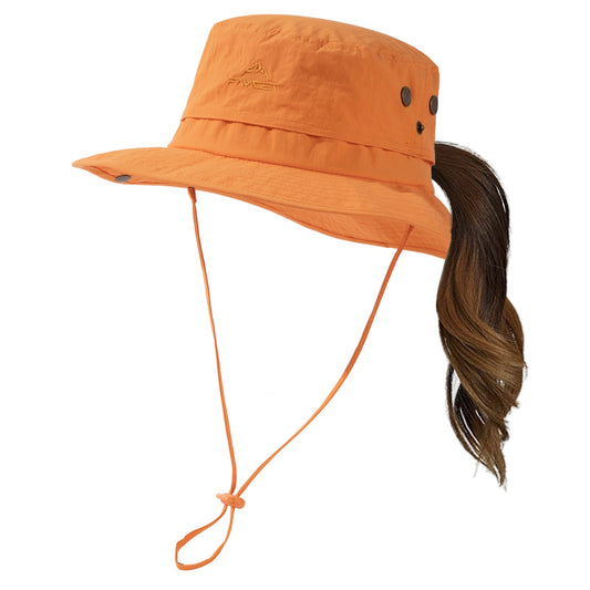 TOP-EX UPF 50+ Women’s Sun Hat – Wide Brim, Waterproof, Foldable, with Ponytail Hole TOP-EX