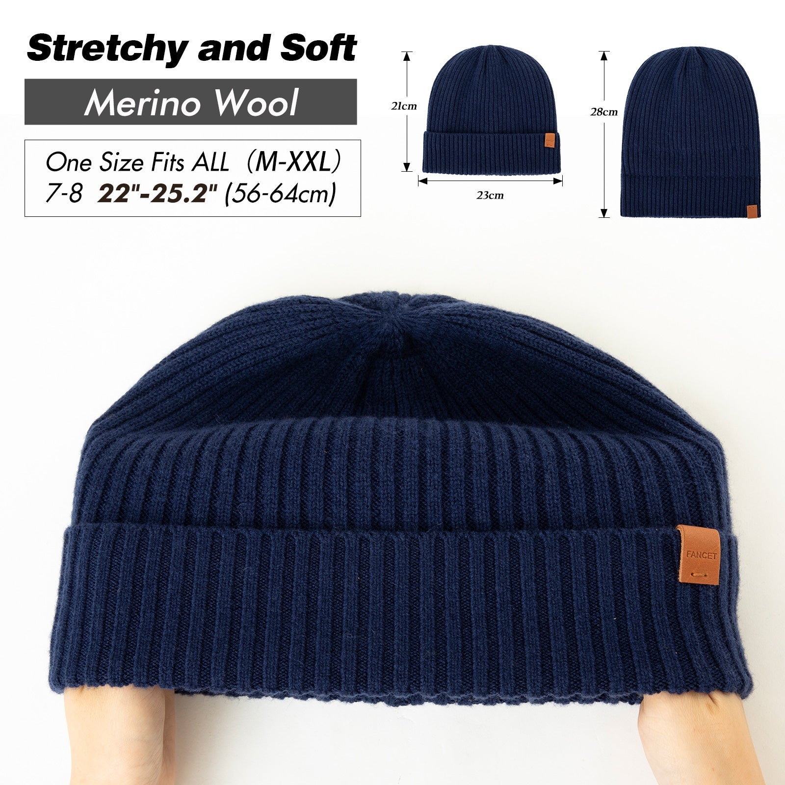 Ethan Merino Fleece Beanie M/L/XL/XXL TOP-EX