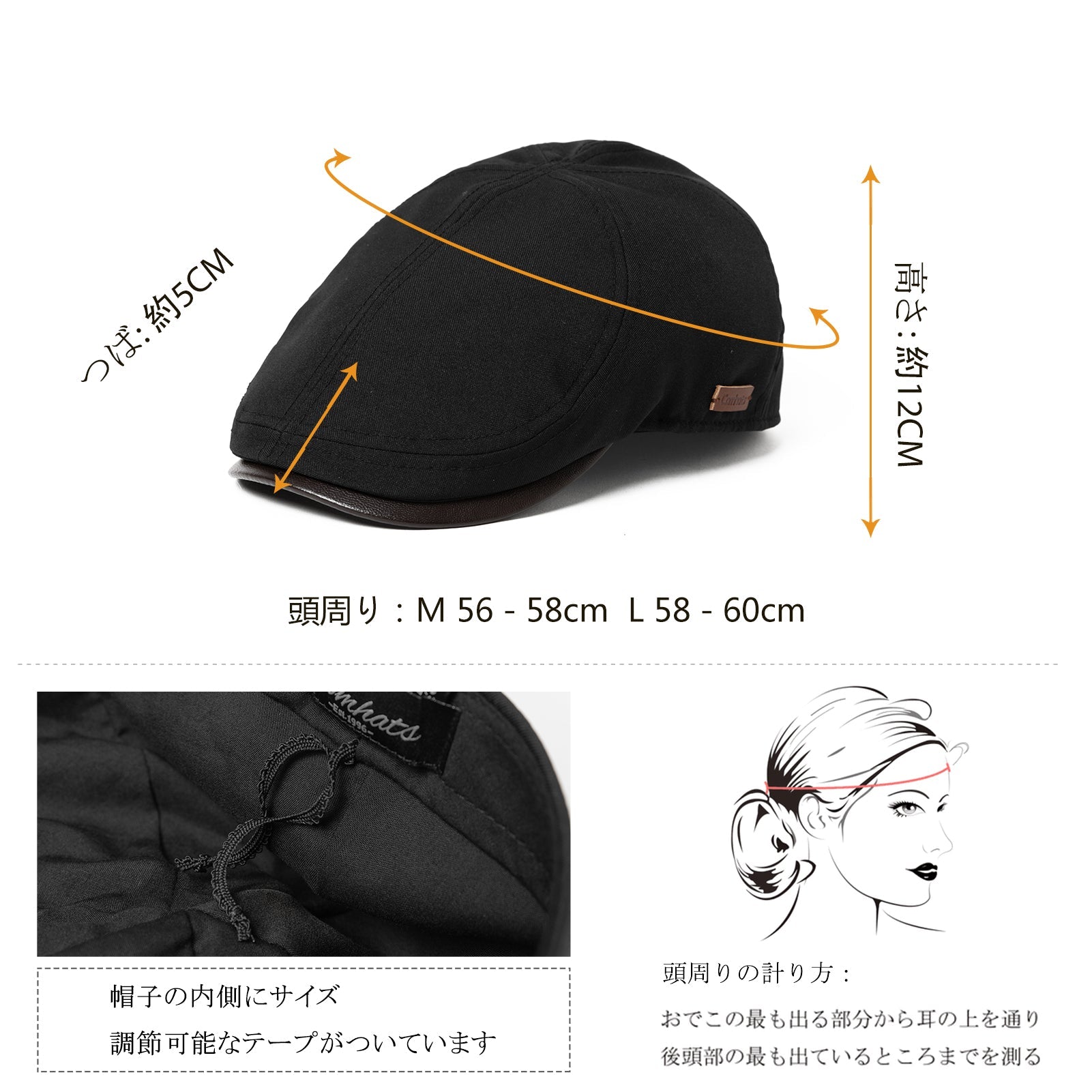 Waterproof Newsboy Cap for Men M/L/XL/XXL/3XL TOP-EX