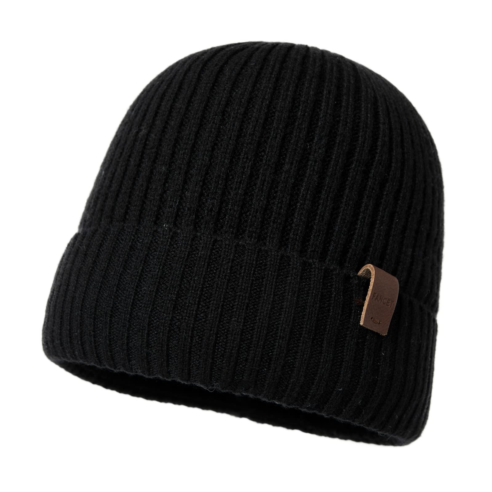 TOP-EX Merino Wool Beanie Hat Men Knitted Warm Winter Hats