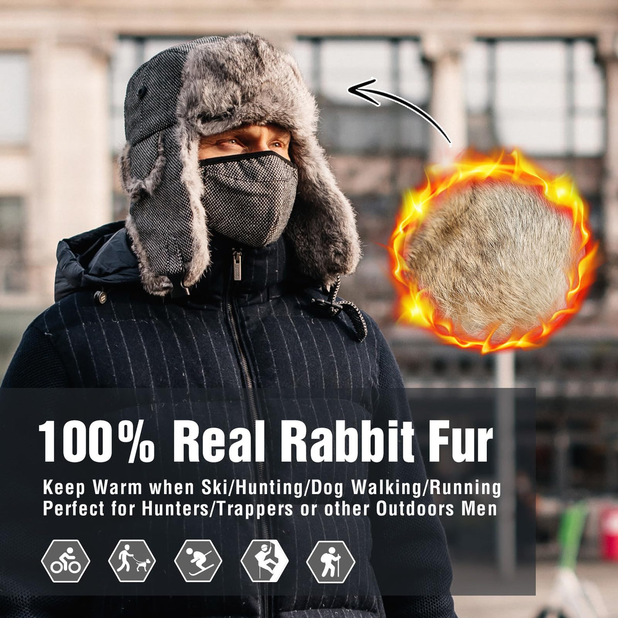 Earflap Bomber Hats M/L TOP-EX