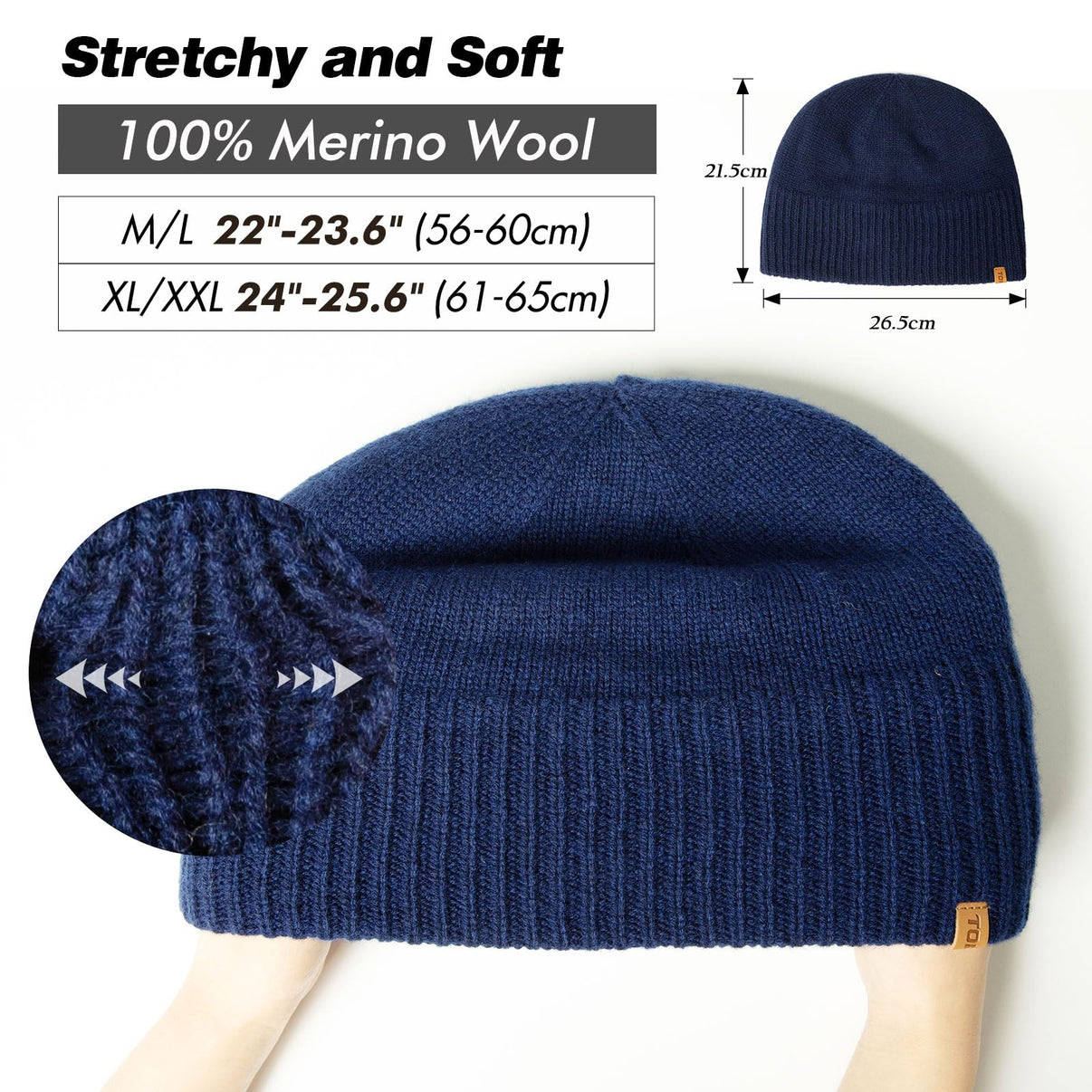 Jacob Plush Merino Beanie M/L/XL/XXL TOP-EX