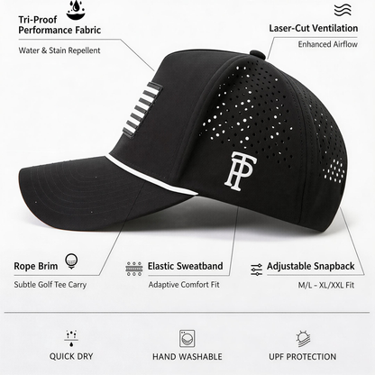 Uvcoolix™ Rope Snapback Hat for Men Water Resistant Breathable Golf Cap