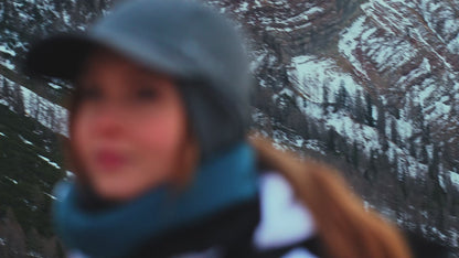 Water-Repellent Winter Baseball Cap with Ear Flap & Ponytail Hole