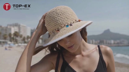 UVCoolix™ ChicPony Cooling UPF80+ Wide Brim Straw Sun Hat
