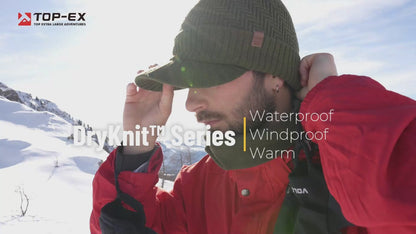DryKnit™ Waterproof Merino Wool Beanie & Neck Warmer Set – Fleece Lined Winter Hat