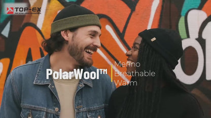 PolarWool™ Merino Wool Fisherman Beanie – Double Layer Knit Hat for Large Heads