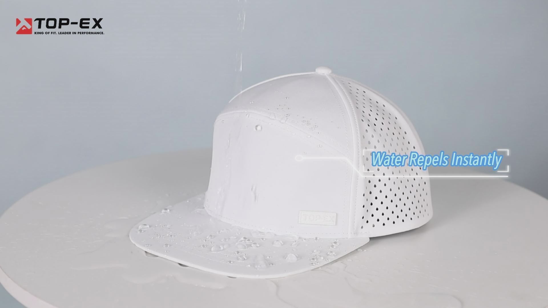 UvCoolix™ Flat Bill Golf Cap Water Resistant Breathable Snapback