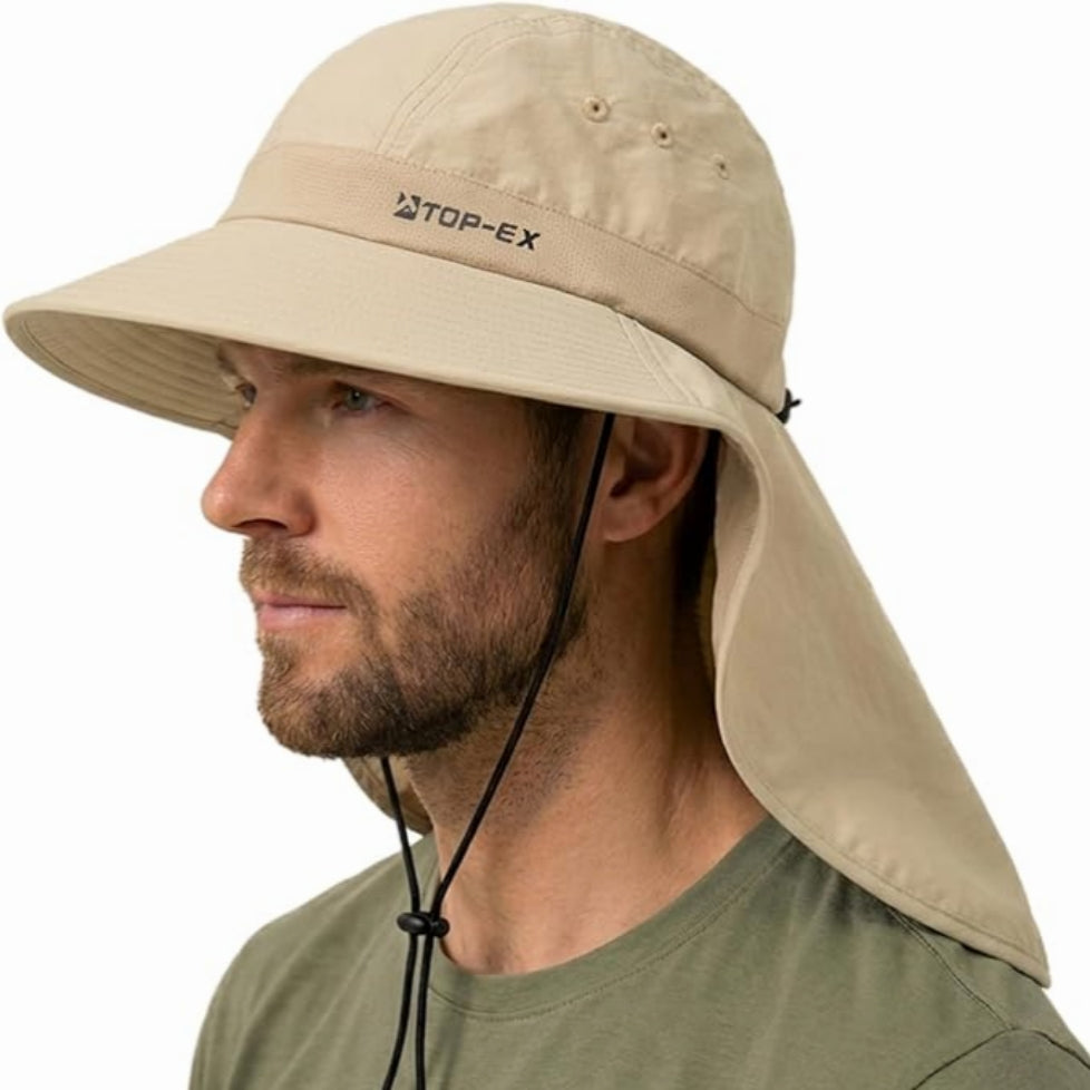 UvCoolix™ Sun Hat with Neck Flap UPF 50+ Wide Brim