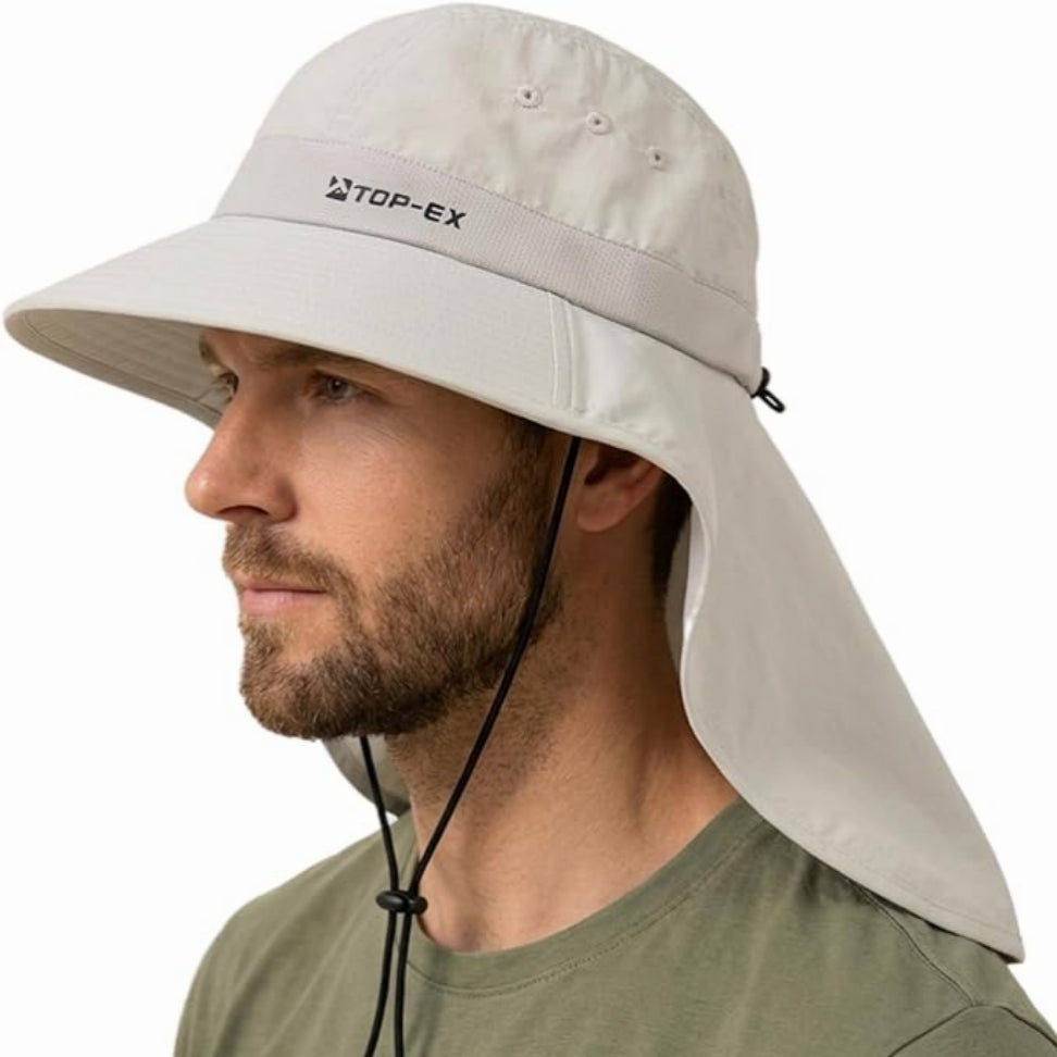 UvCoolix™ Sun Hat with Neck Flap UPF 50+ Wide Brim