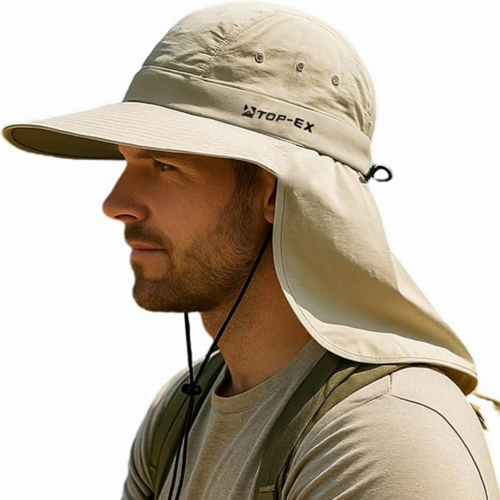 UvCoolix™ Sun Hat with Neck Flap UPF 50+ Wide Brim